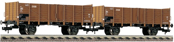 ART.NR. 581108 Sæt med 2 åbne højsidede godsvogne